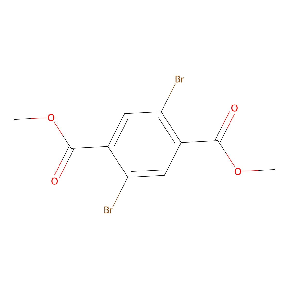 1,4-Dimethyl 2,5-dibromo-1,4-benzenedicarboxylate molecular structure, CAS 18014-00-1
