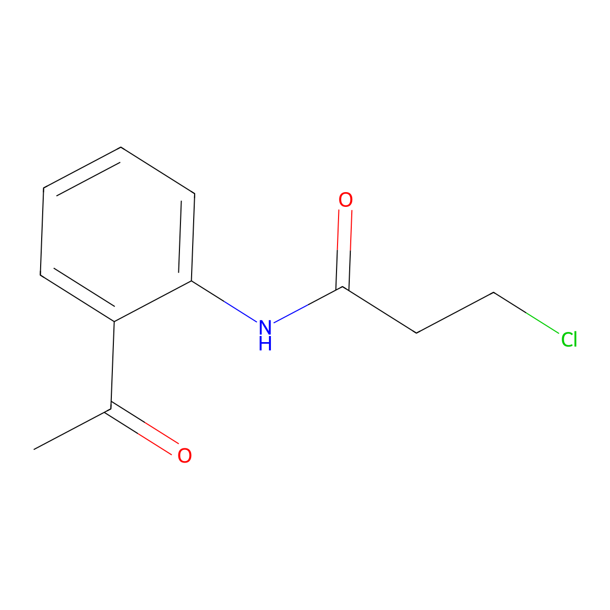 N-(2-acetylphenyl)-3-chloropropanamide molecular structure, CAS 18014-78-3