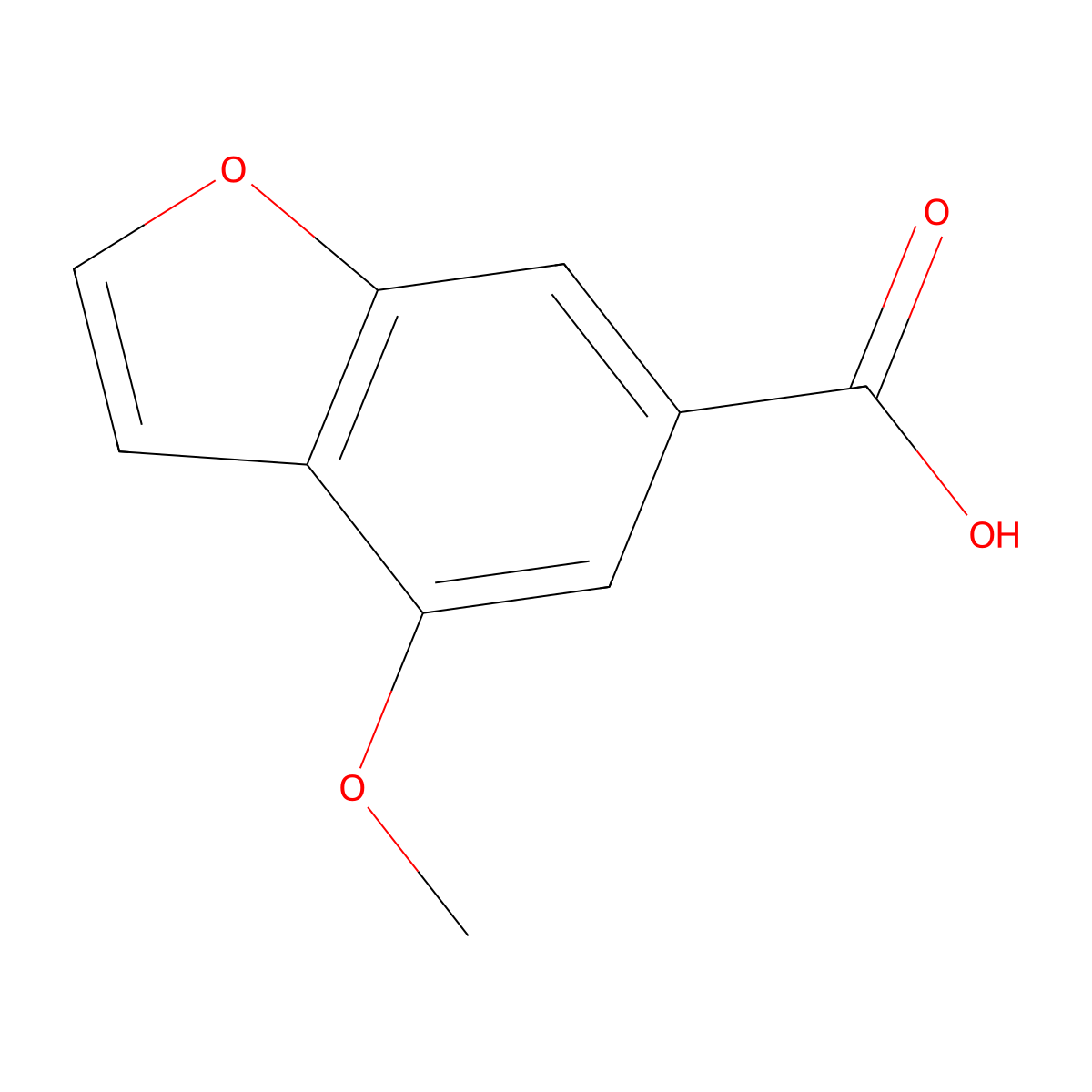 4-Methoxy-1-benzofuran-6-carboxylic acid molecular structure, CAS 18014-95-4