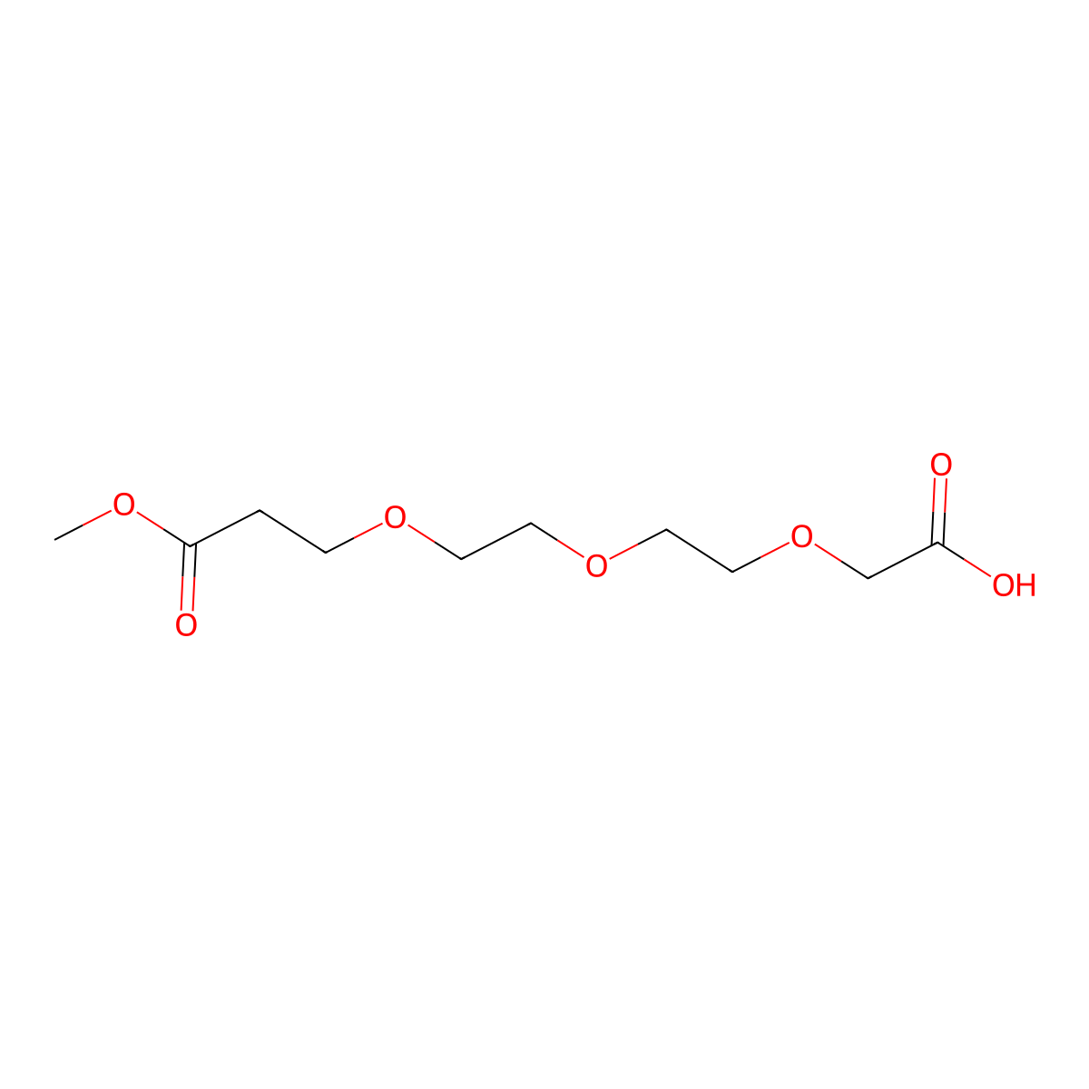 MeOOCCH2CH2O-PEG2-CH2COOH molecular structure, CAS 1801414-86-7