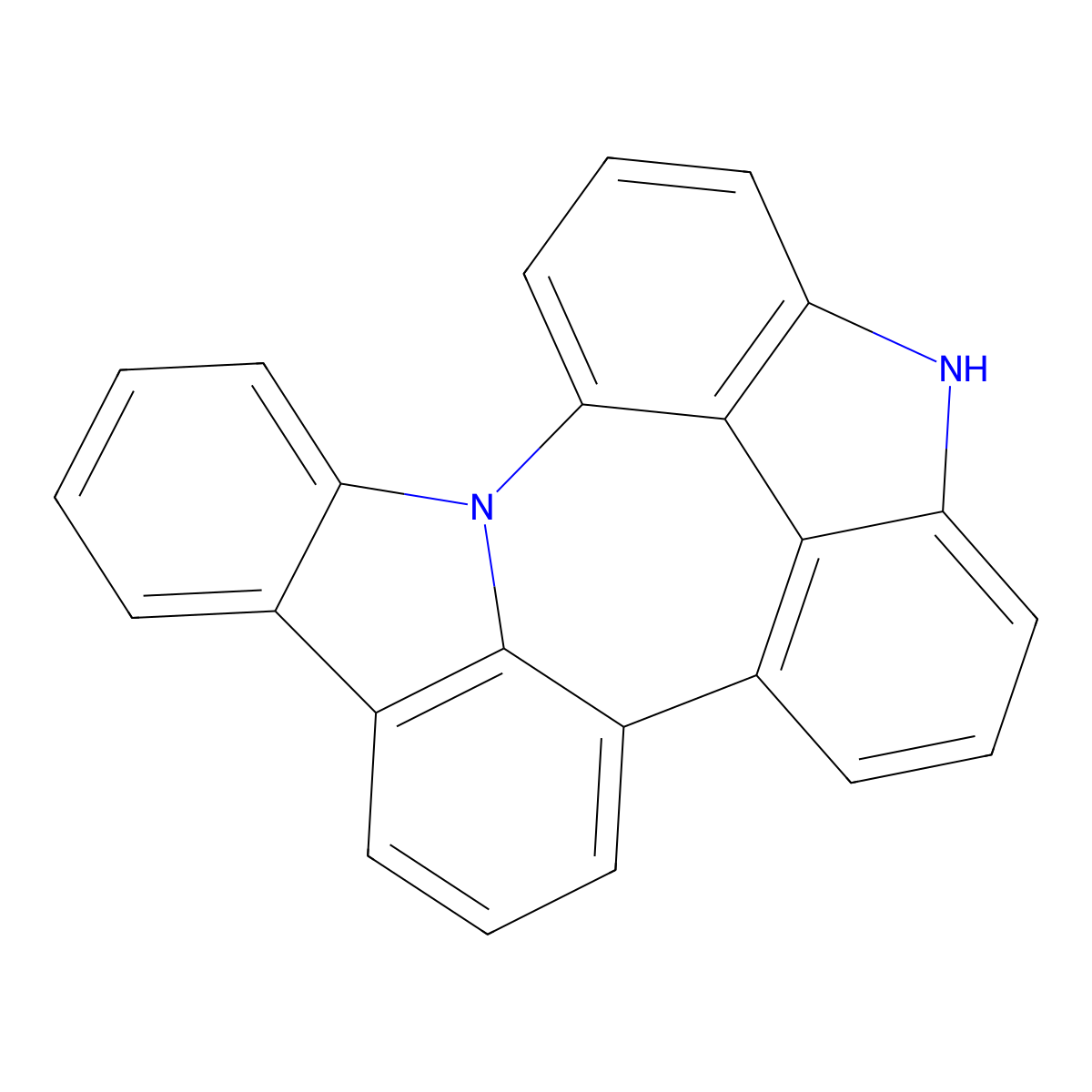 1H-Azepino[2,3,4,5-def:6,7,1-j'k']dicarbazole molecular structure, CAS 1801421-10-2