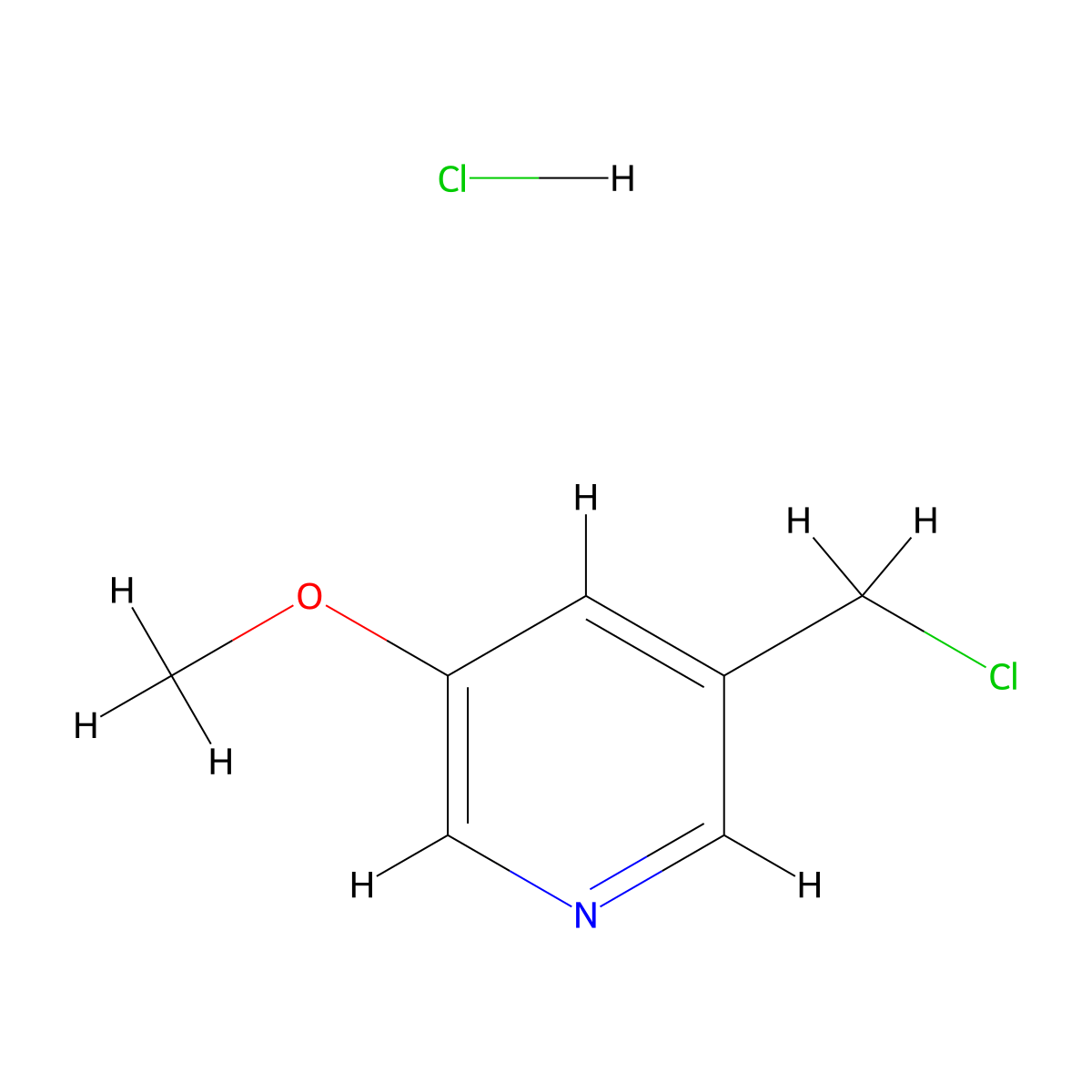 3-(Chloromethyl)-5-methoxypyridine hydrochloride molecular structure, CAS 1801422-13-8