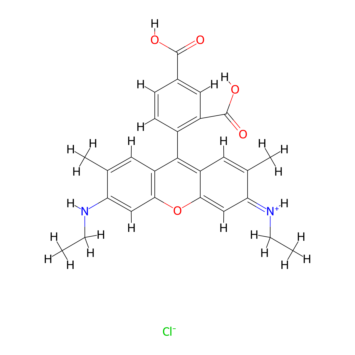 5-Carboxy Rhodamine-6G molecular structure, CAS 180144-69-8