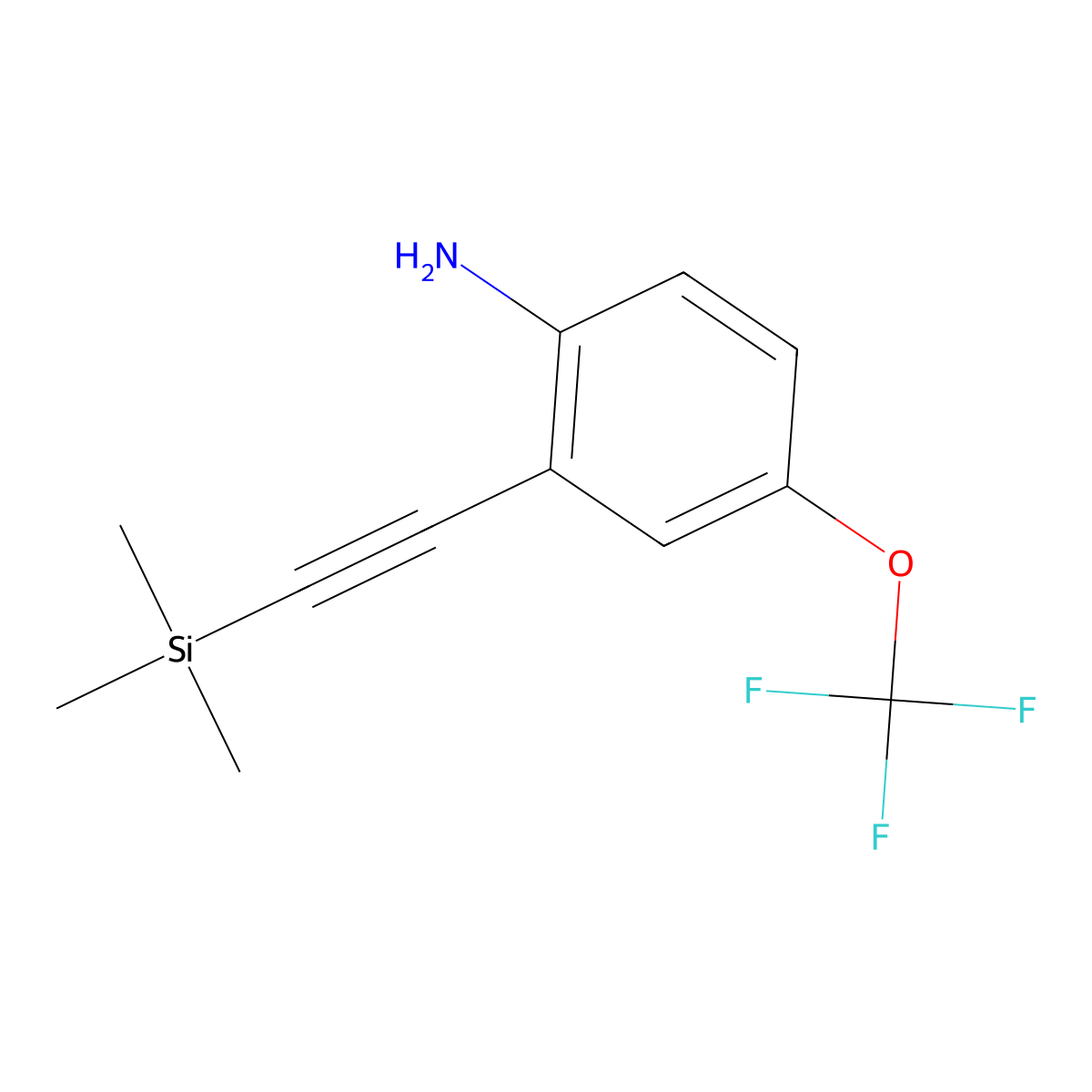 4-(Trifluoromethoxy)-2-((trimethylsilyl)ethynyl)aniline molecular structure, CAS 1801443-43-5