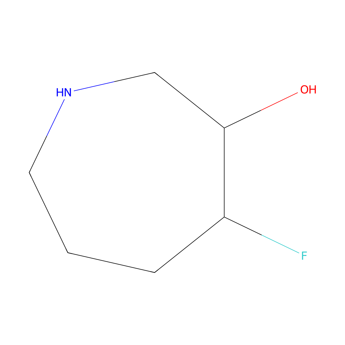 4-Fluoroazepan-3-ol molecular structure, CAS 1801454-30-7