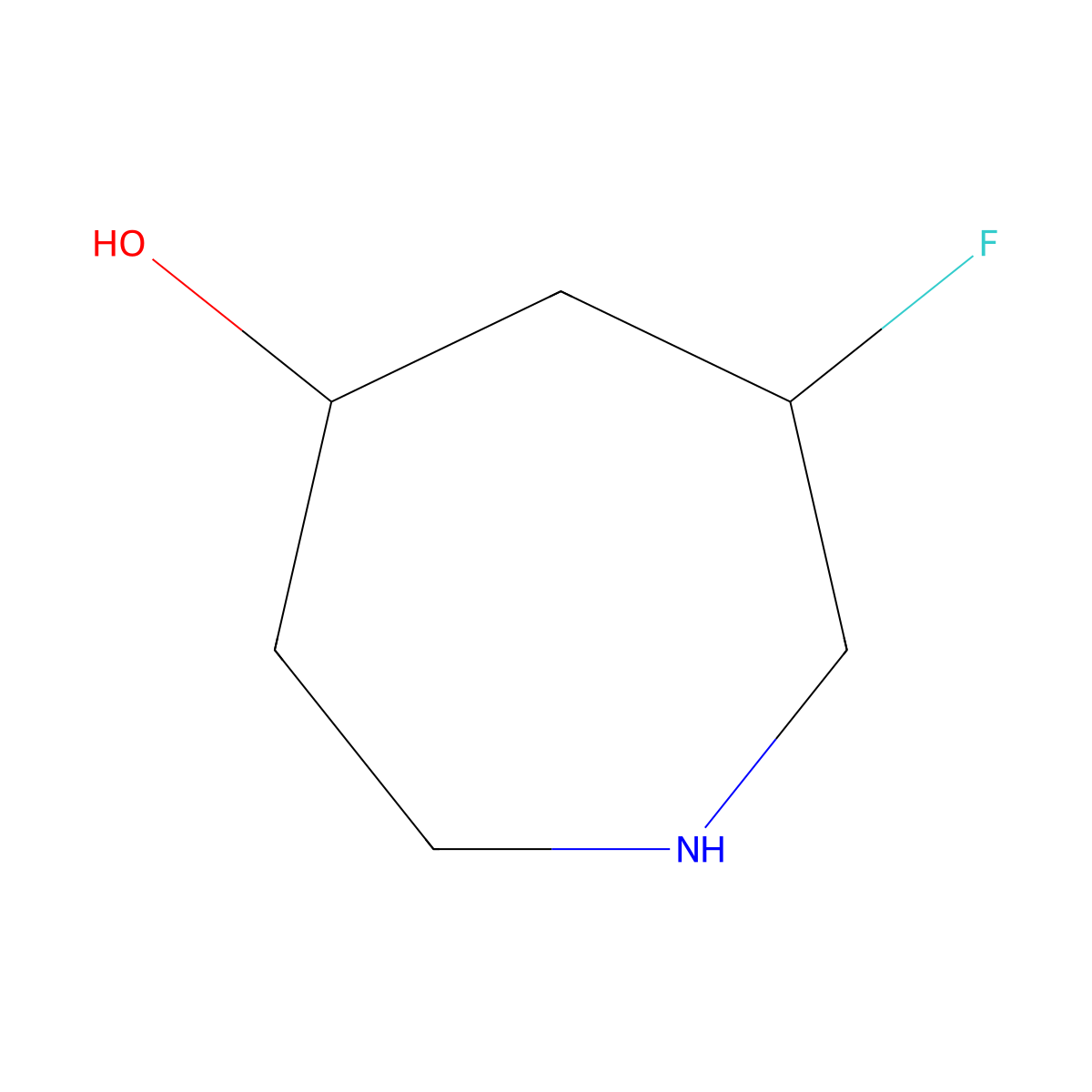 6-Fluoroazepan-4-ol molecular structure, CAS 1801454-92-1