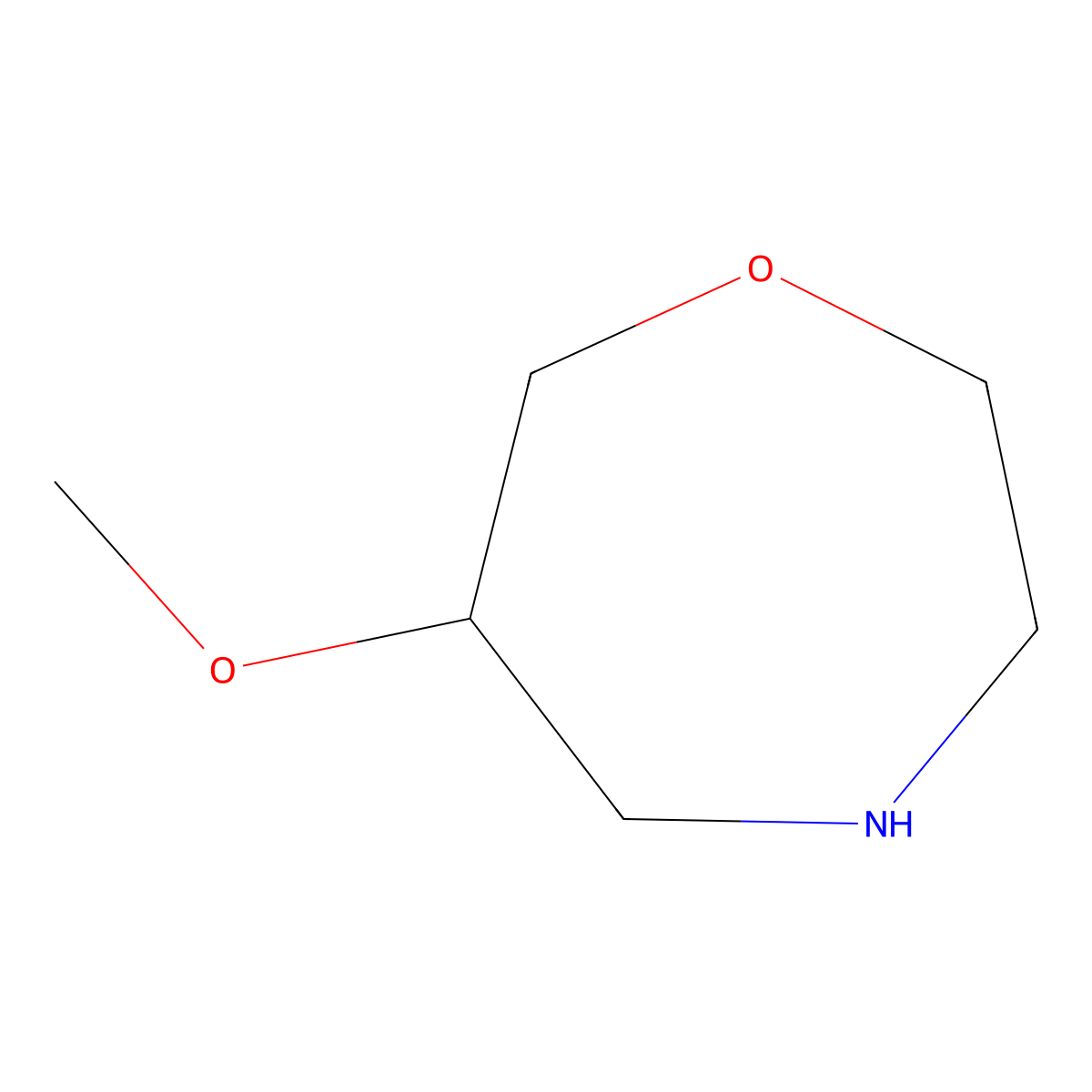 6-Methoxy-1,4-oxazepane molecular structure, CAS 1801455-16-2