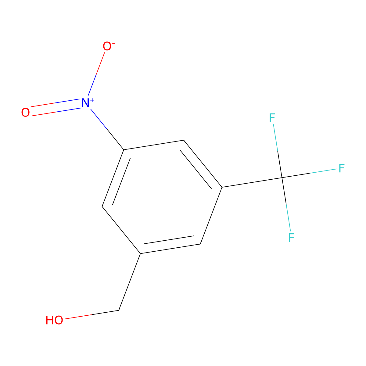 (3-Nitro-5-(trifluoromethyl)phenyl)methanol molecular structure, CAS 180146-66-1