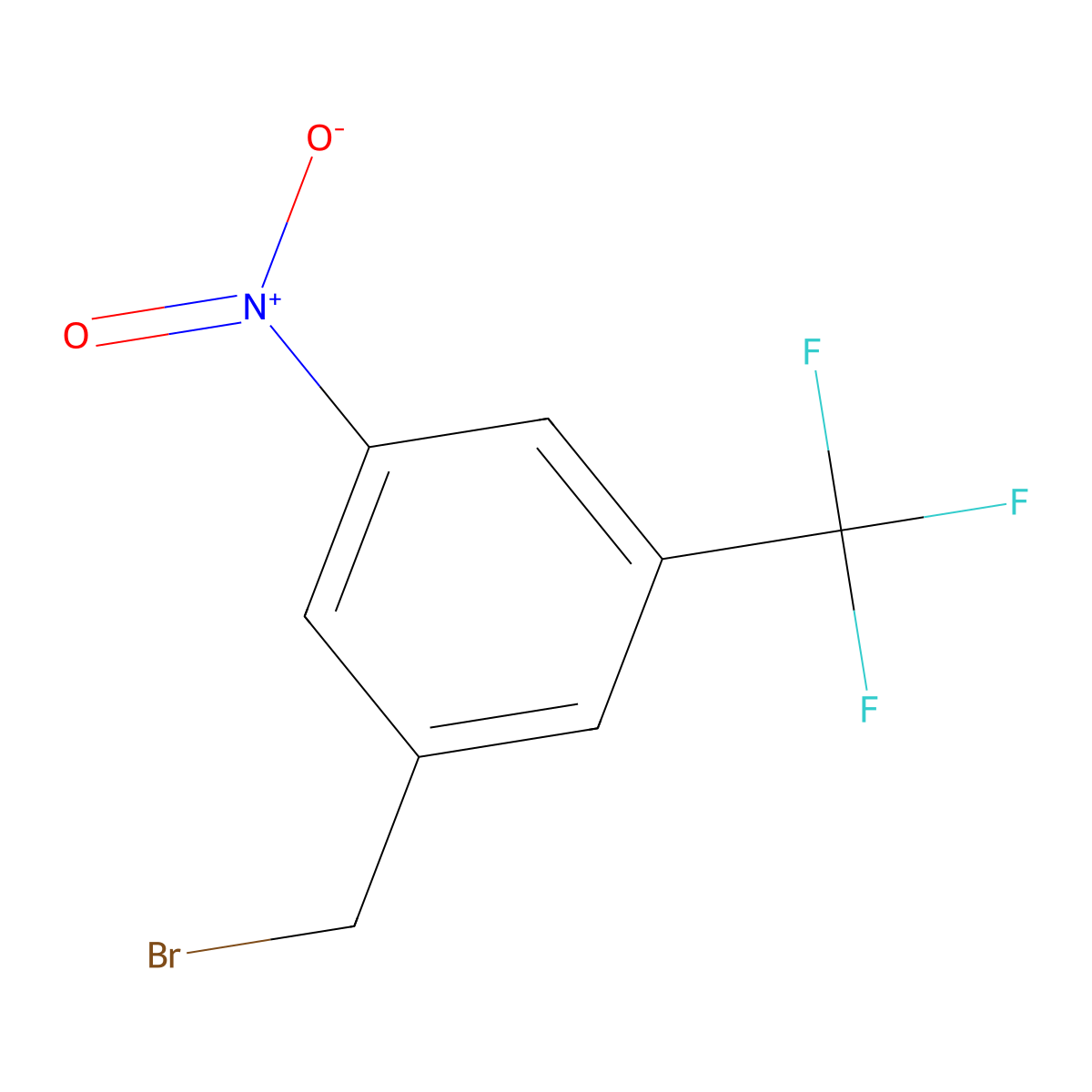 1-(Bromomethyl)-3-nitro-5-(trifluoromethyl)benzene molecular structure, CAS 180146-67-2