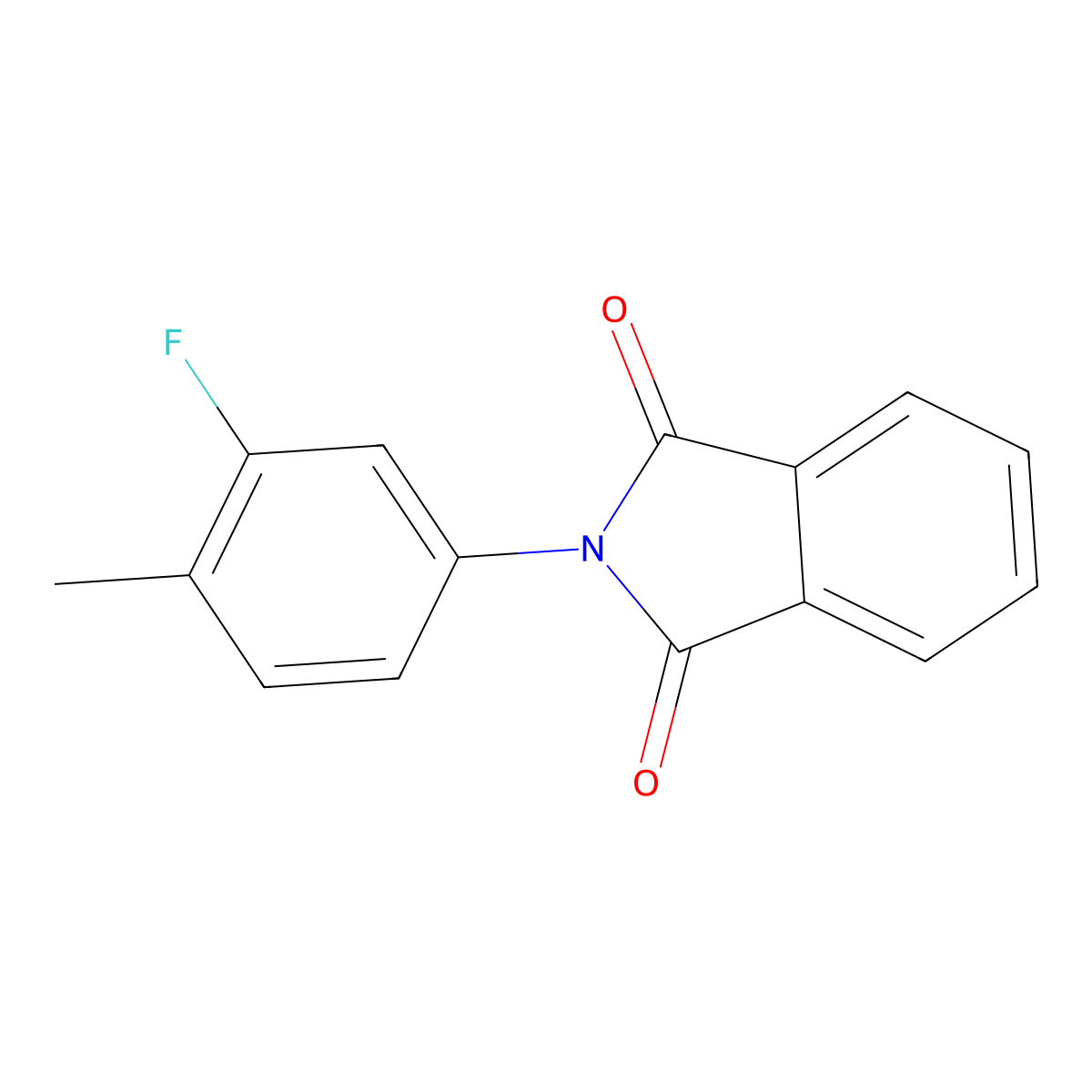 2-(3-fluoro-4-methylphenyl)-1H-isoindole-1,3(2H)-dione molecular structure, CAS 180146-75-2