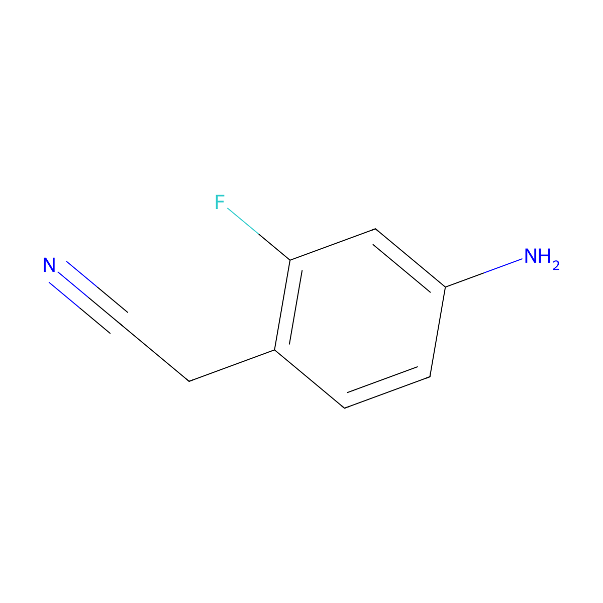 2-(4-Amino-2-fluorophenyl)acetonitrile molecular structure, CAS 180146-78-5