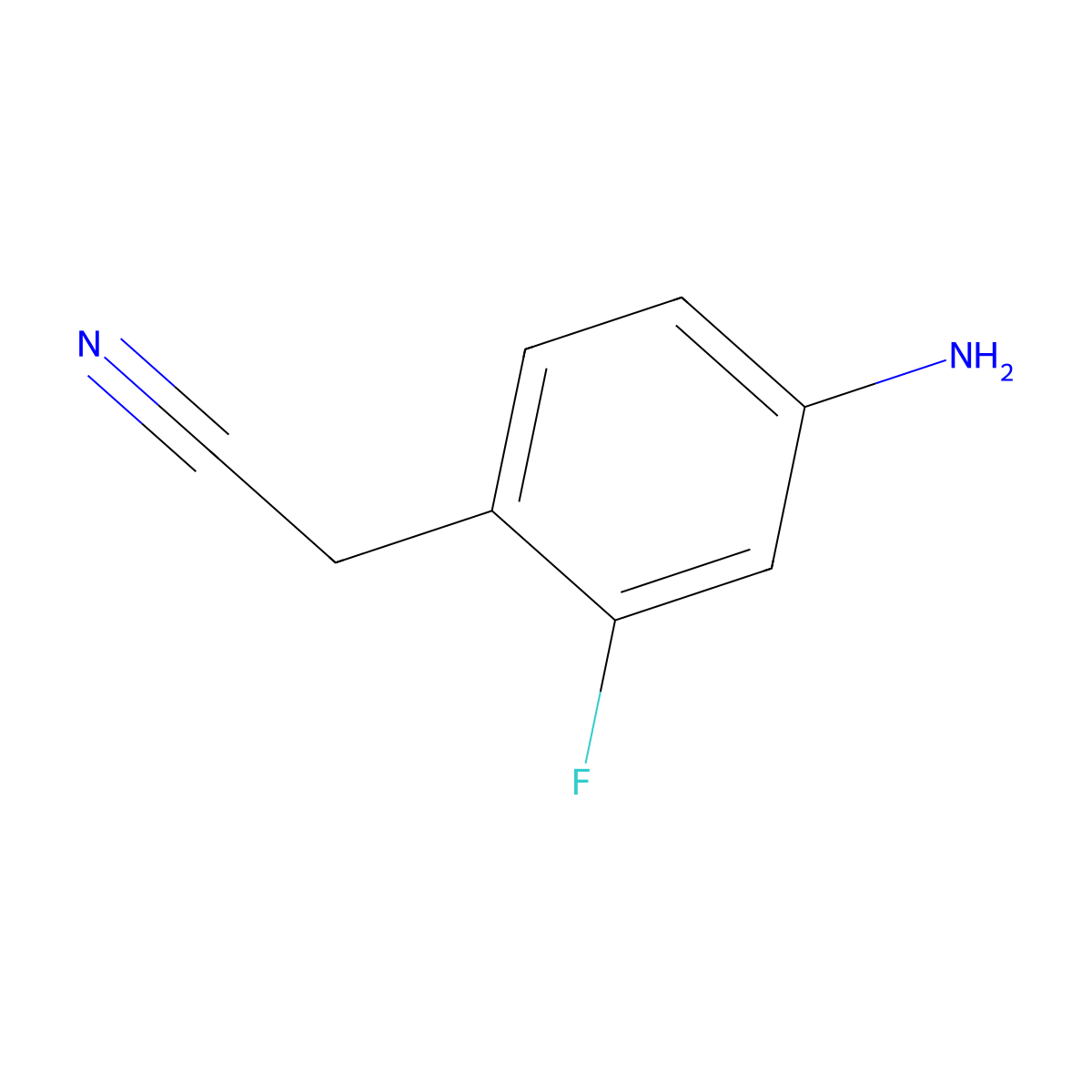 2-(4-Amino-2-fluorophenyl)acetonitrile molecular structure, CAS 180146-78-5