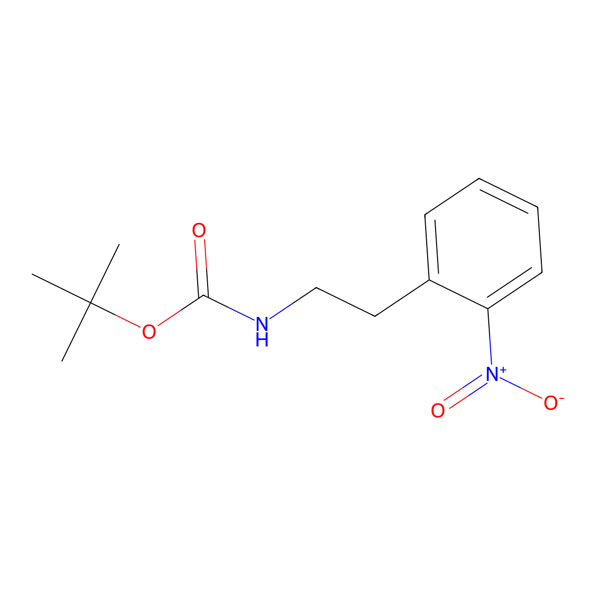 tert-butyl N-[2-(2-nitrophenyl)ethyl]carbamate molecular structure, CAS 180147-33-5