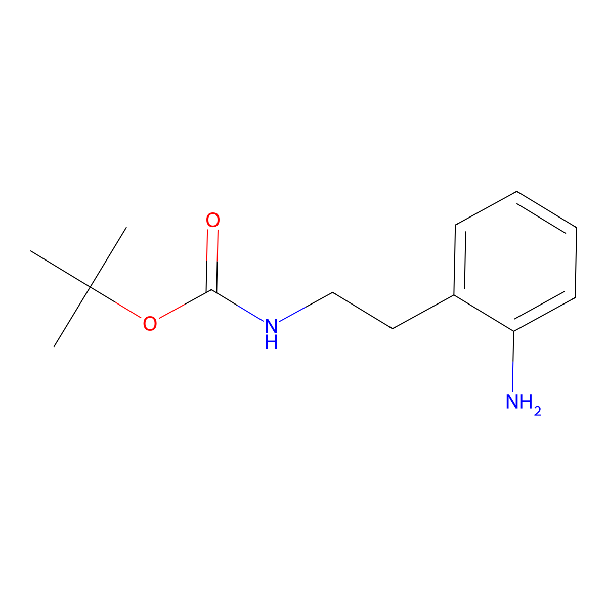 tert-butyl N-[2-(2-aminophenyl)ethyl]carbamate molecular structure, CAS 180147-34-6