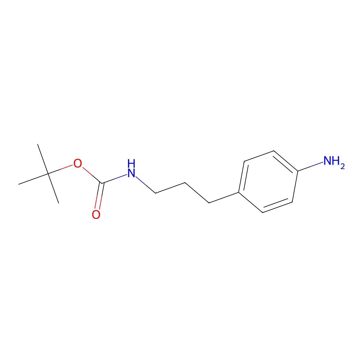 tert-Butyl (3-(4-aminophenyl)propyl)carbamate molecular structure, CAS 180147-82-4