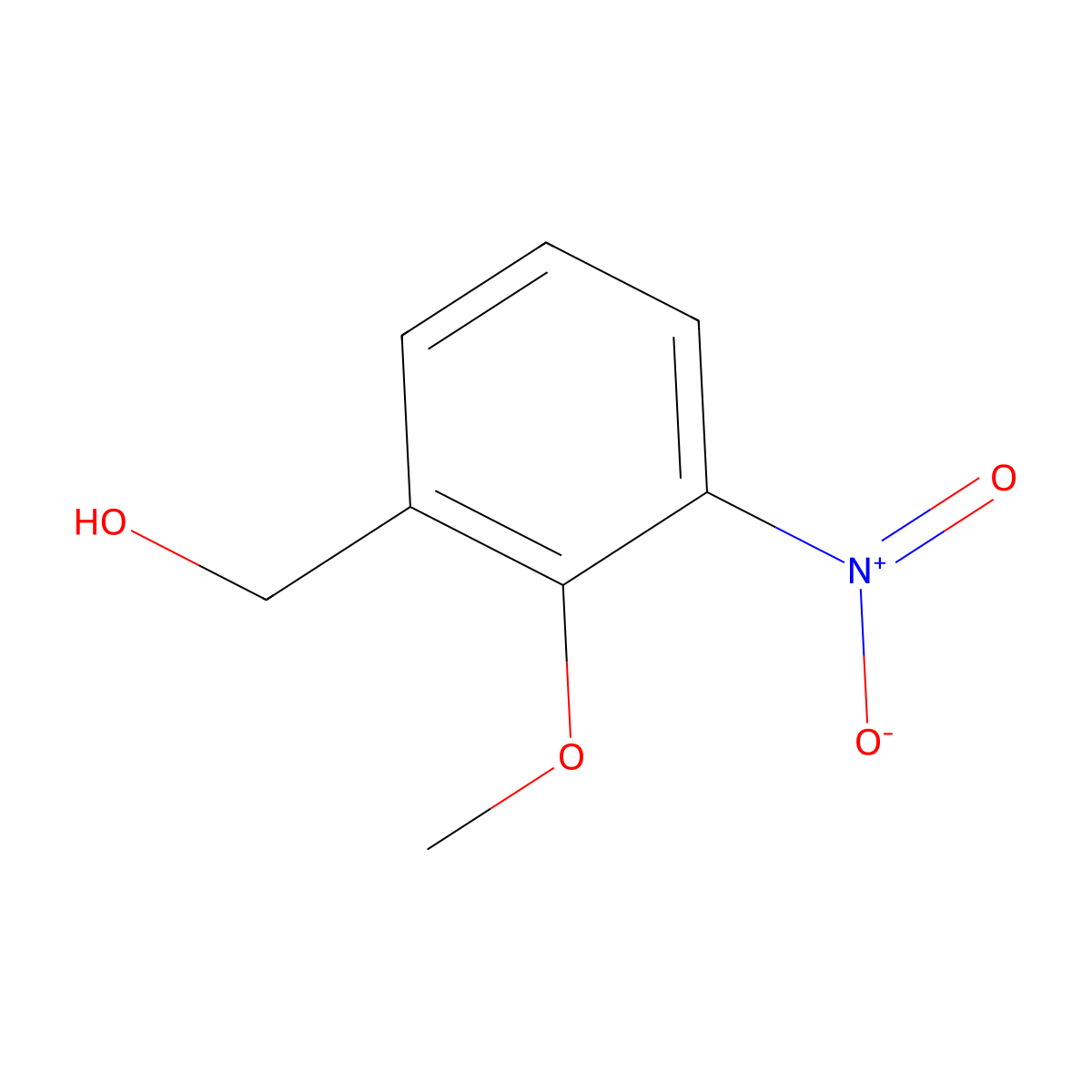(2-Methoxy-3-nitrophenyl)methanol molecular structure, CAS 180148-35-0