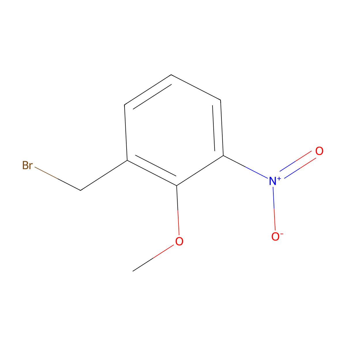 1-(Bromomethyl)-2-methoxy-3-nitrobenzene molecular structure, CAS 180148-36-1