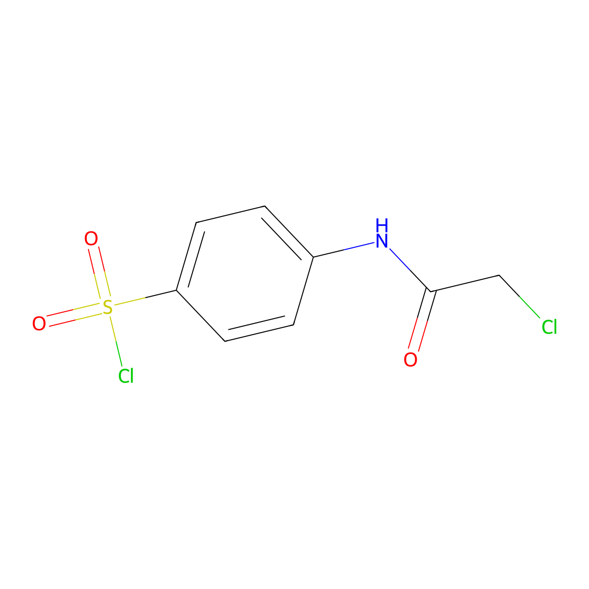 Benzenesulfonyl chloride, 4-[(chloroacetyl)amino]- molecular structure, CAS 18015-53-7