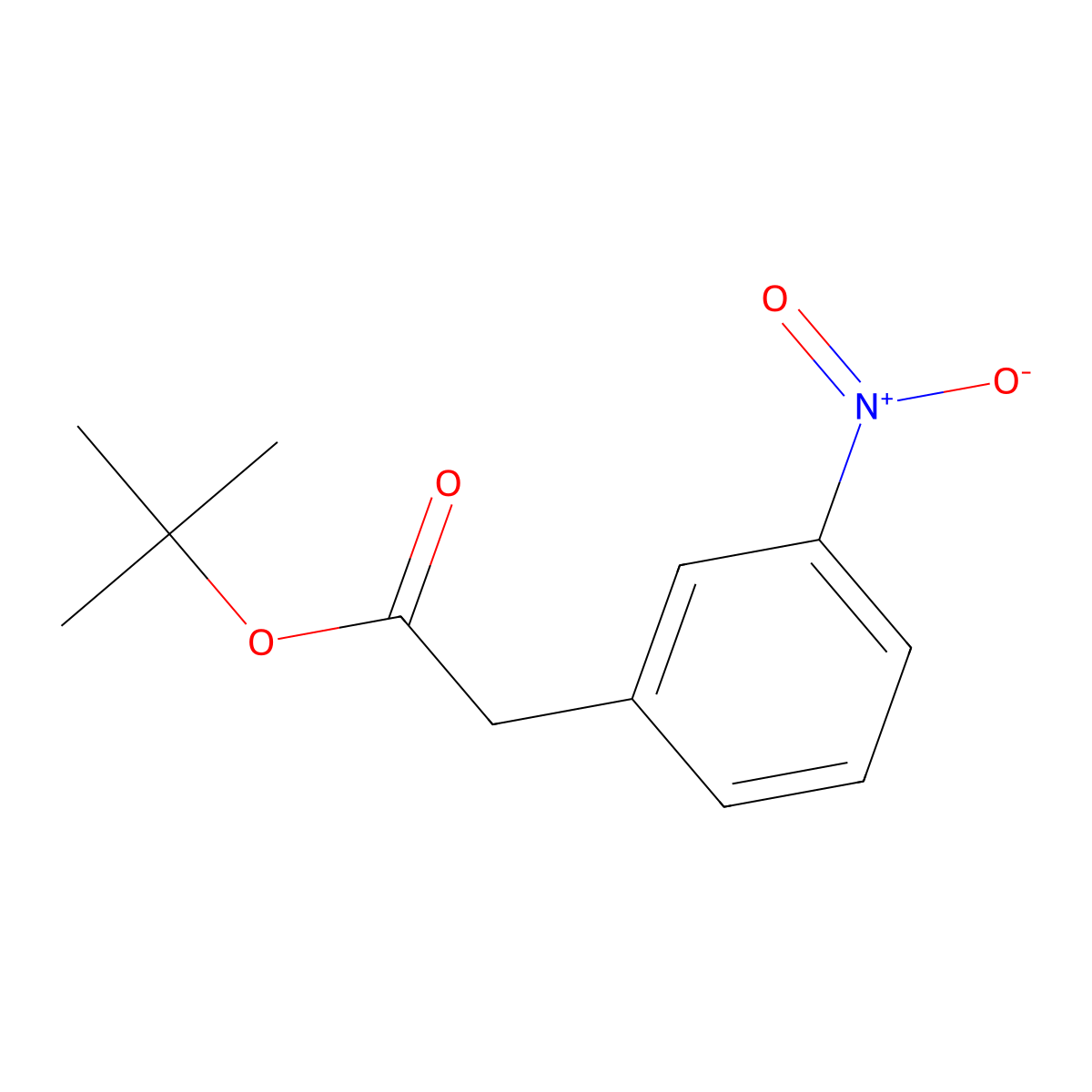Tert-butyl 2-(3-nitrophenyl)acetate molecular structure, CAS 180150-74-7
