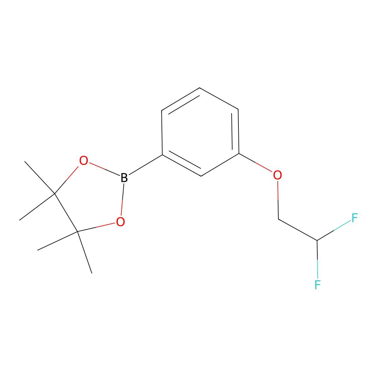 2-[3-(2,2-Difluoroethoxy)phenyl]-4,4,5,5-tetramethyl-1,3,2-dioxaborolane molecular structure, CAS 1801515-26-3