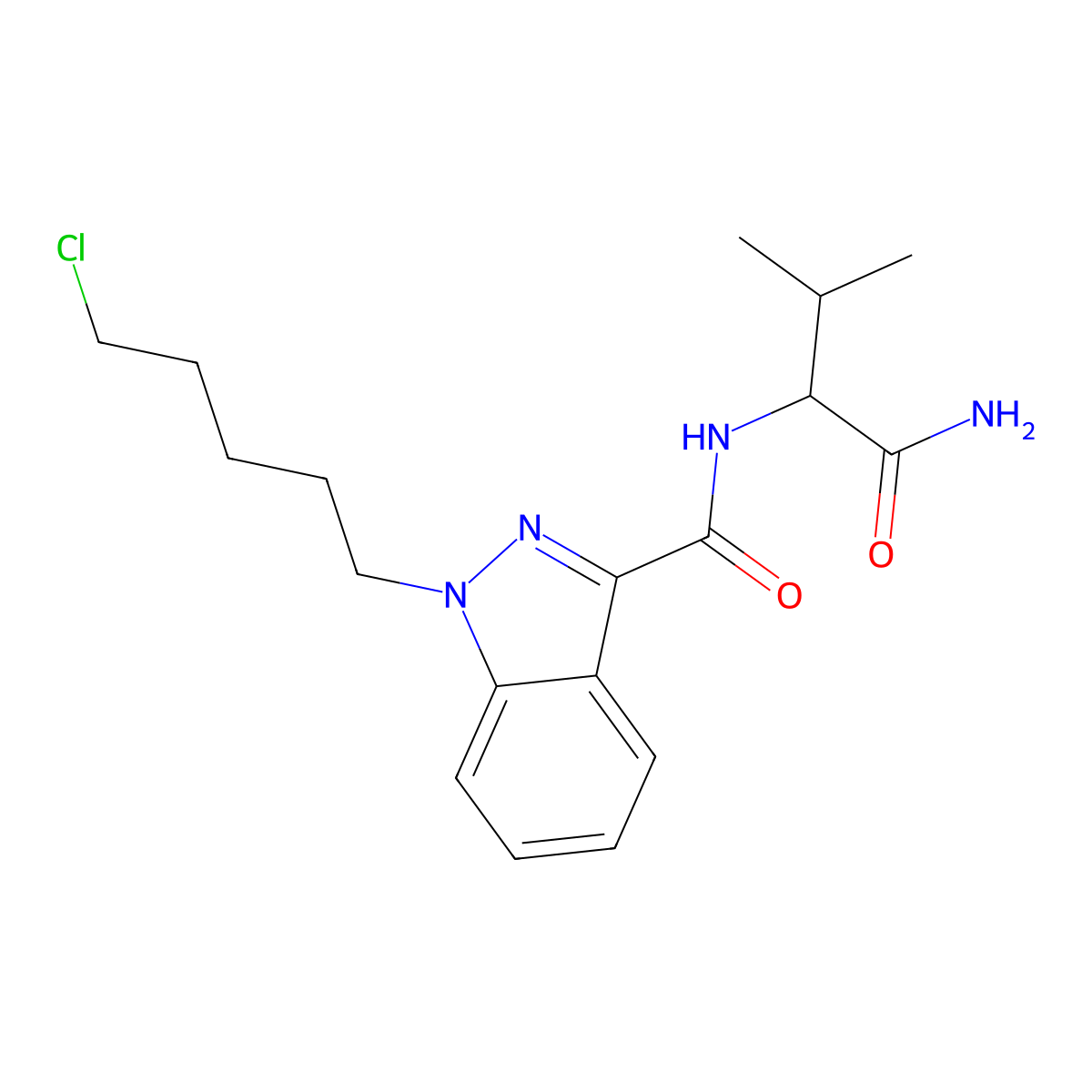 5-Chloro-AB-PINACA molecular structure, CAS 1801552-02-2