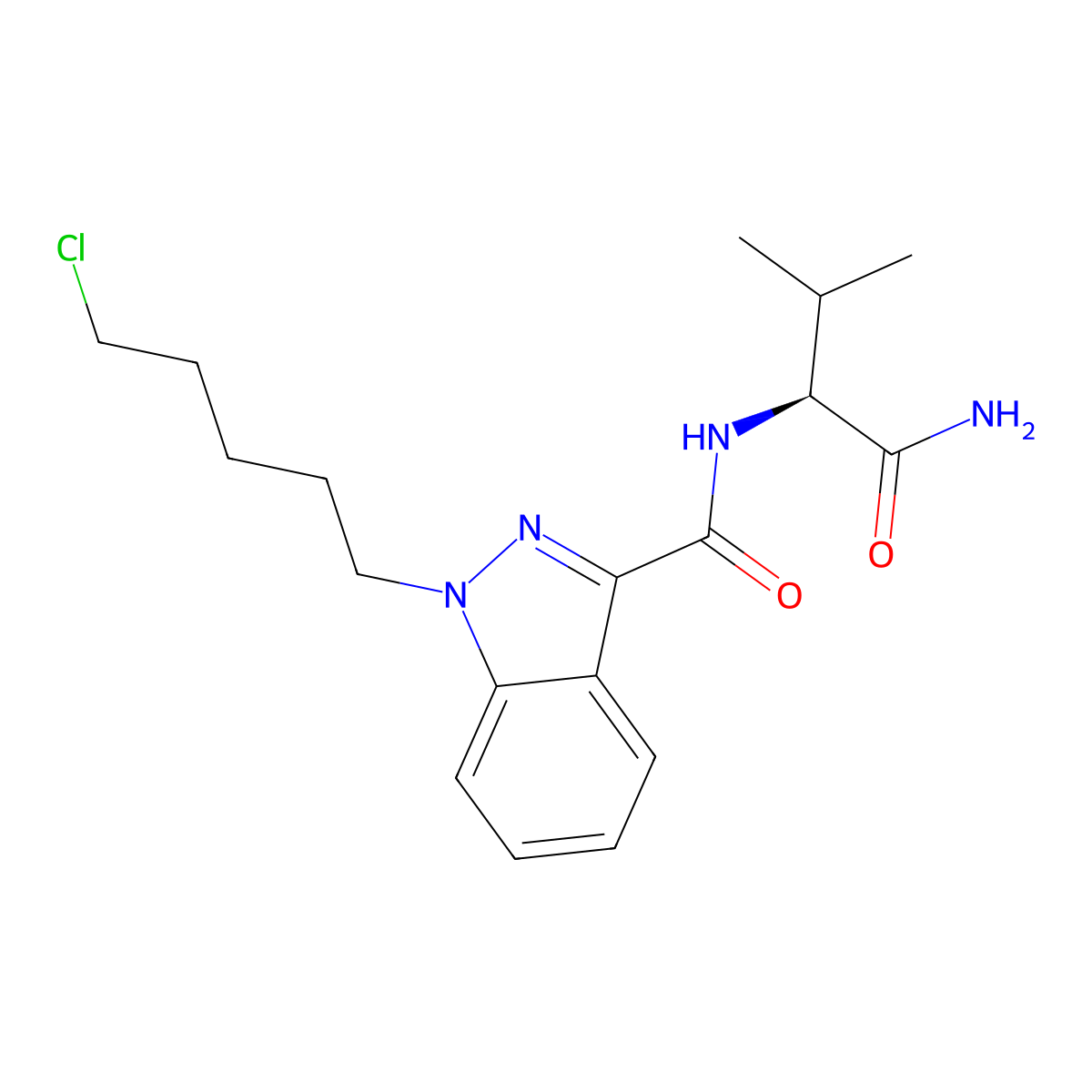 5-Chloro-AB-PINACA molecular structure, CAS 1801552-02-2