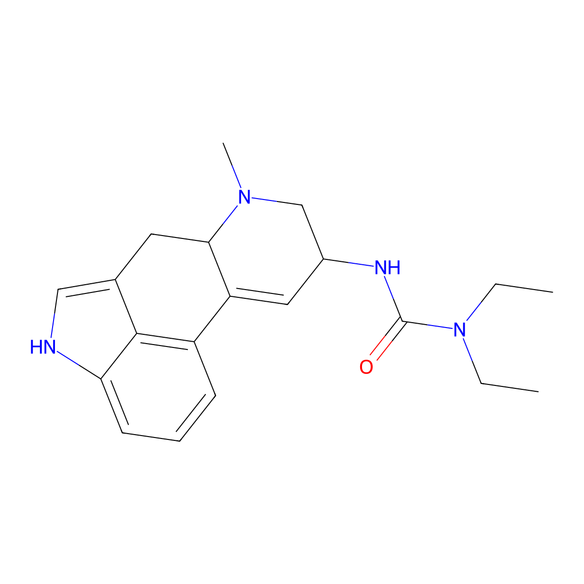 Lisuride molecular structure, CAS 18016-80-3