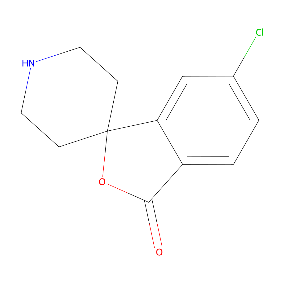 6-chloro-3H-spiro[isobenzofuran-1,4'-piperidin]-3-one molecular structure, CAS 180160-40-1