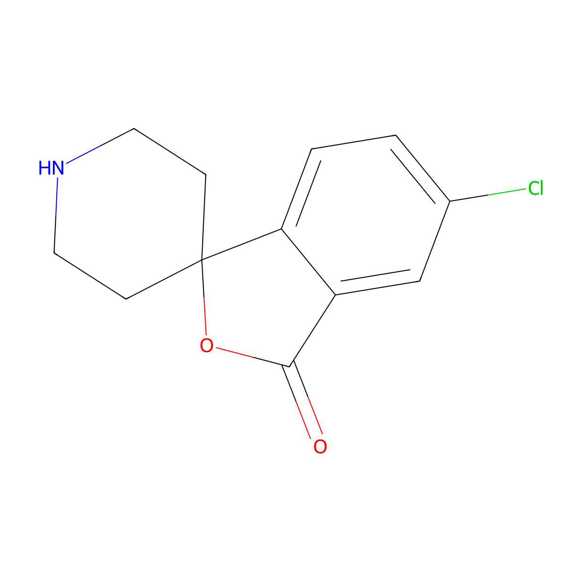 5-chloro-3H-spiro[isobenzofuran-1,4'-piperidin]-3-one molecular structure, CAS 180160-47-8
