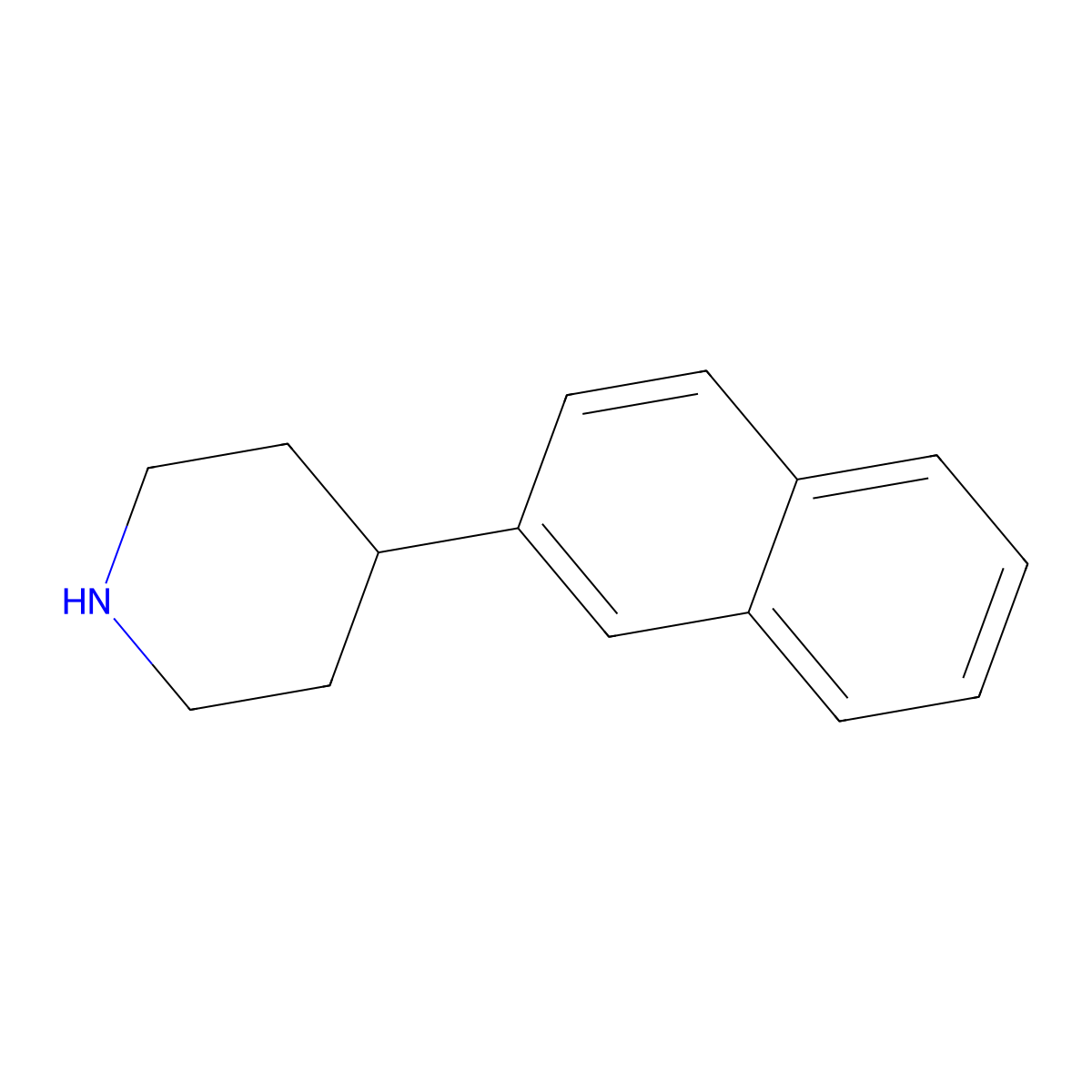 4-(Naphthalen-2-yl)piperidine molecular structure, CAS 180160-99-0