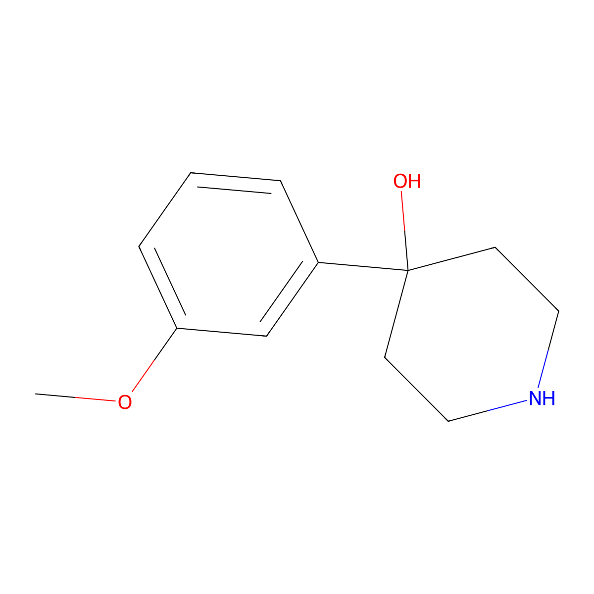4-(3-Methoxyphenyl)piperidin-4-ol molecular structure, CAS 180161-15-3