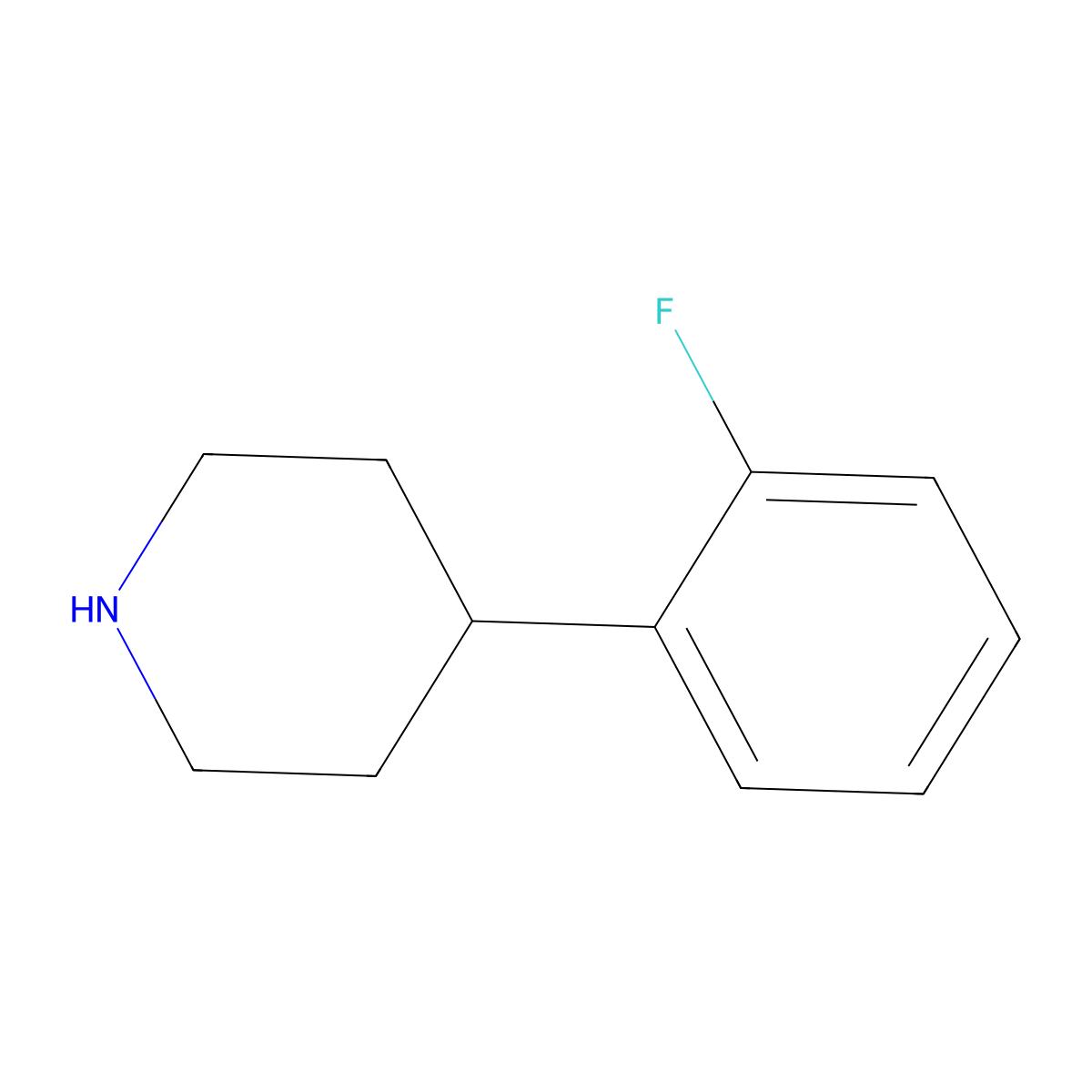 4-(2-Fluorophenyl)Piperidine molecular structure, CAS 180161-17-5