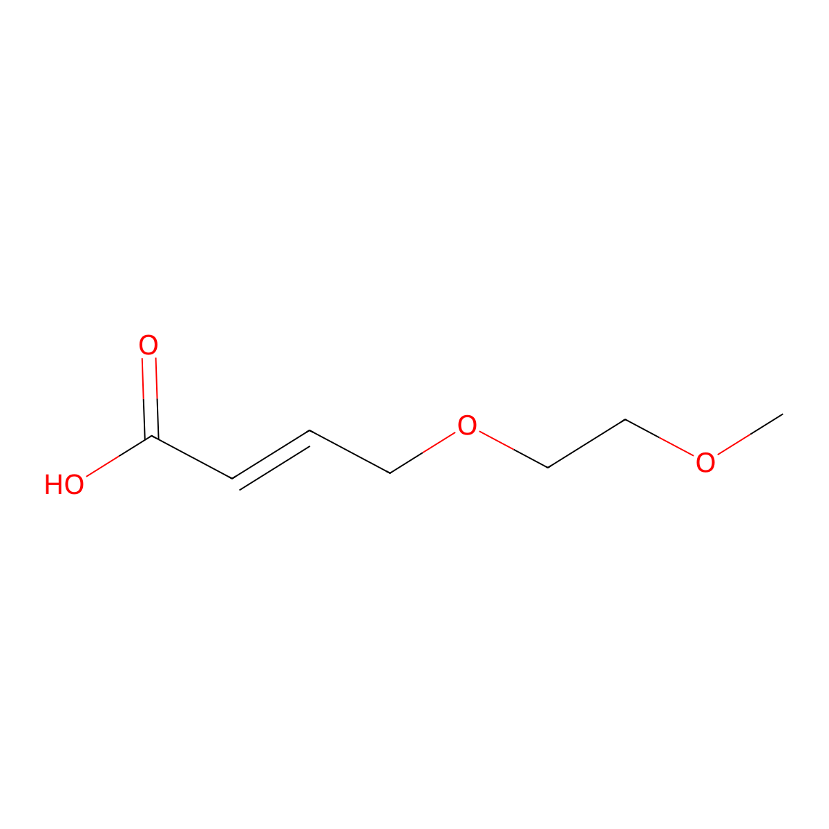 (2E)-4-(2-methoxyethoxy)but-2-enoic acid molecular structure, CAS 1801616-85-2