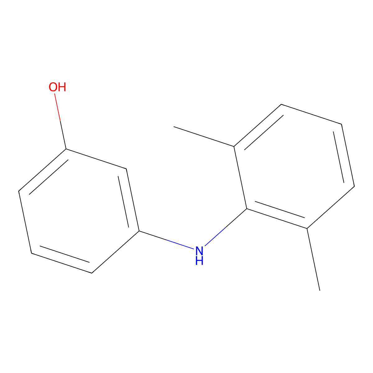 3-(2,6-Dimethylanilino)phenol molecular structure, CAS 180163-21-7