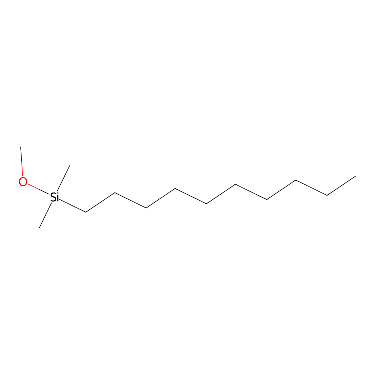 N-Decyldimethylmethoxysilane molecular structure, CAS 180163-82-0