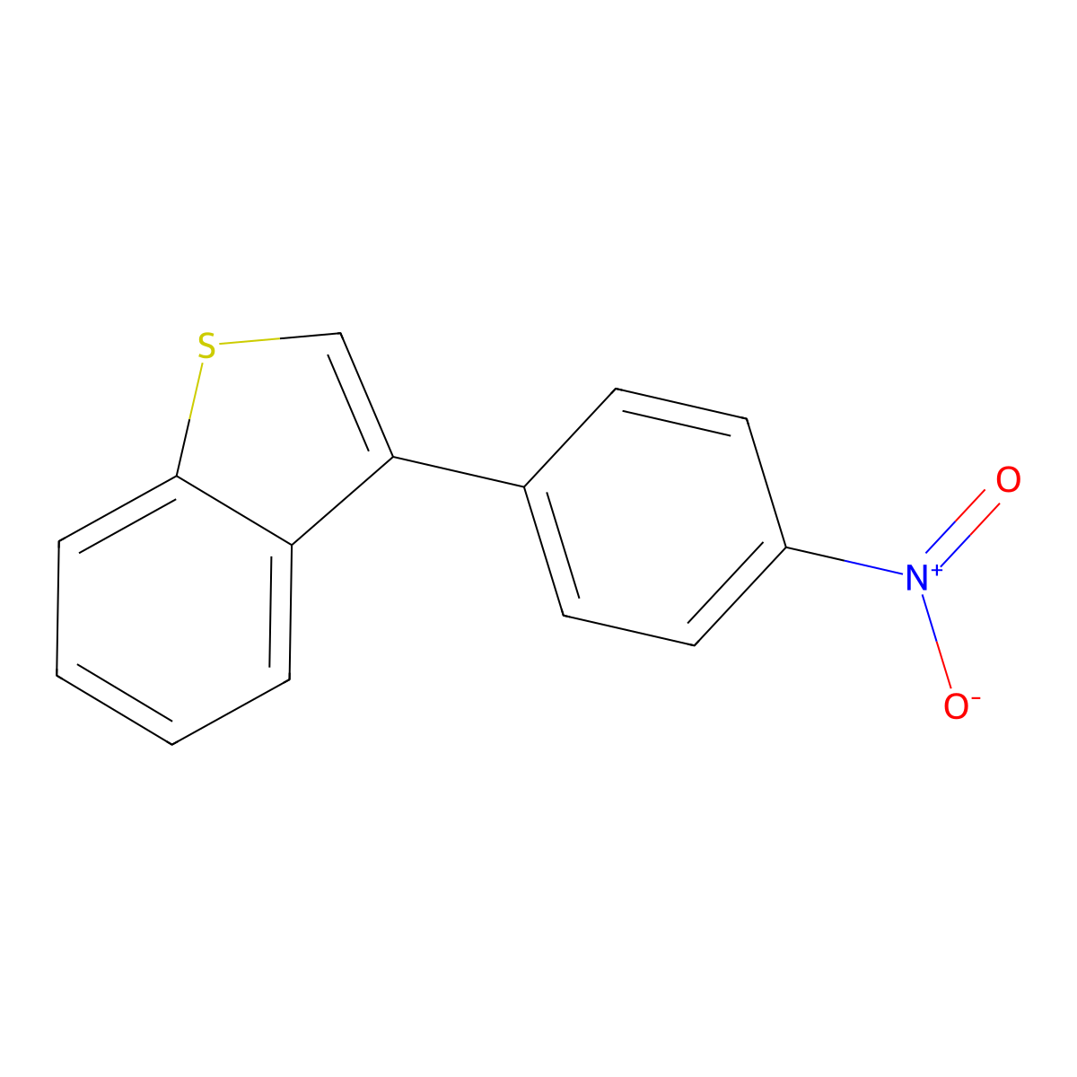 3-(4-Nitrophenyl)-1-benzothiophene molecular structure, CAS 1801653-74-6
