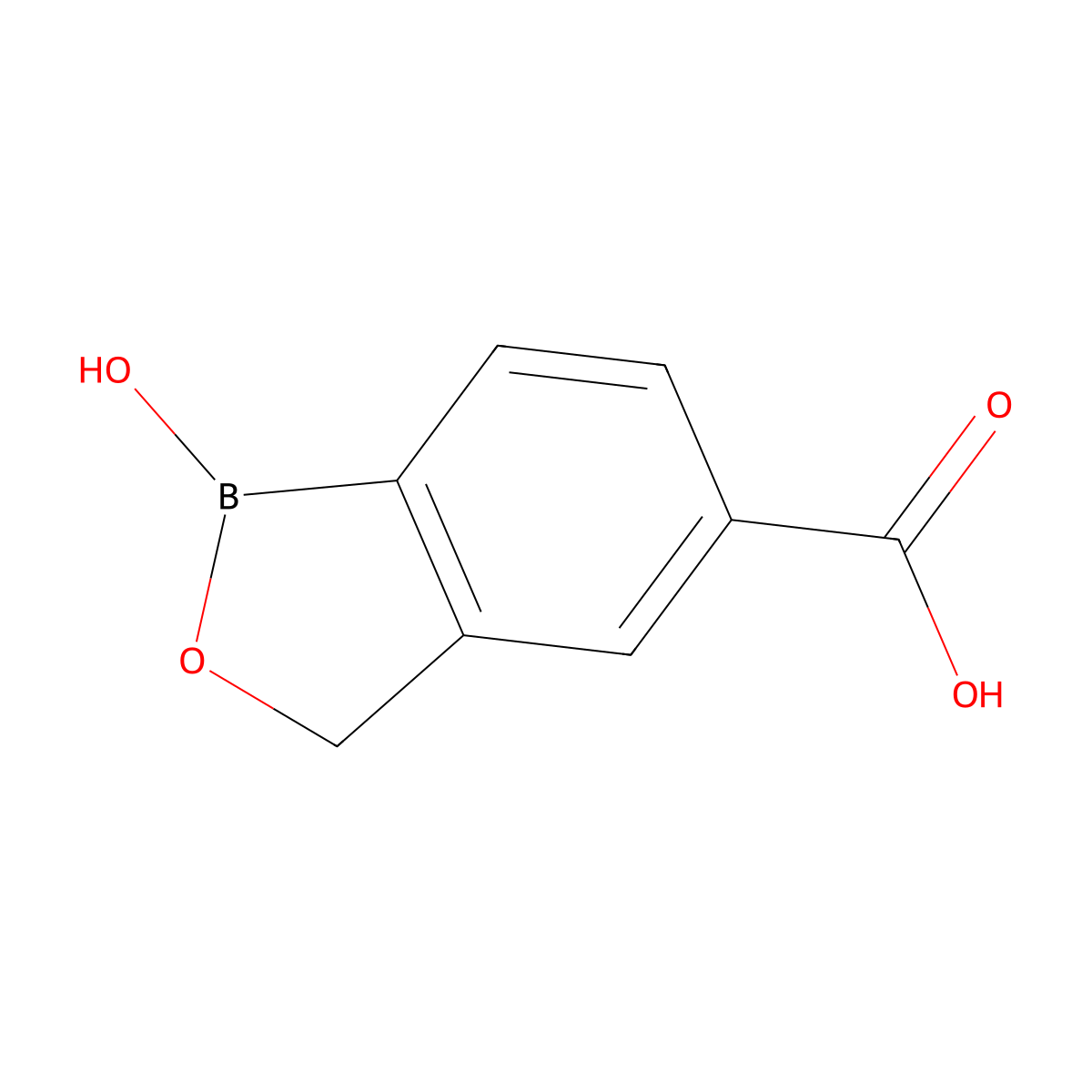 1-Hydroxy-1,3-dihydrobenzo(c)(1,2)oxaborole-5-carboxylic acid molecular structure, CAS 1801711-87-4