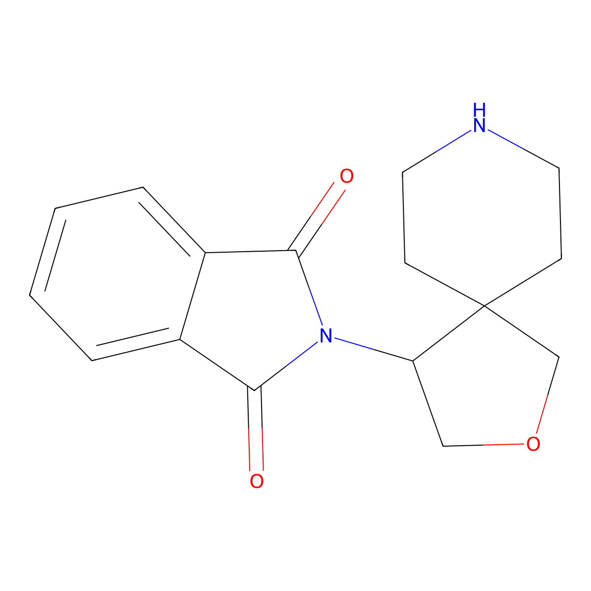 2-(2-Oxa-8-azaspiro[4.5]decan-4-yl)isoindoline-1,3-dione molecular structure, CAS 1801766-05-1