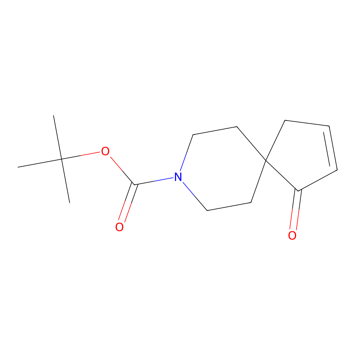 Tert-butyl 4-oxo-8-azaspiro[4.5]dec-2-ene-8-carboxylate molecular structure, CAS 1801766-35-7