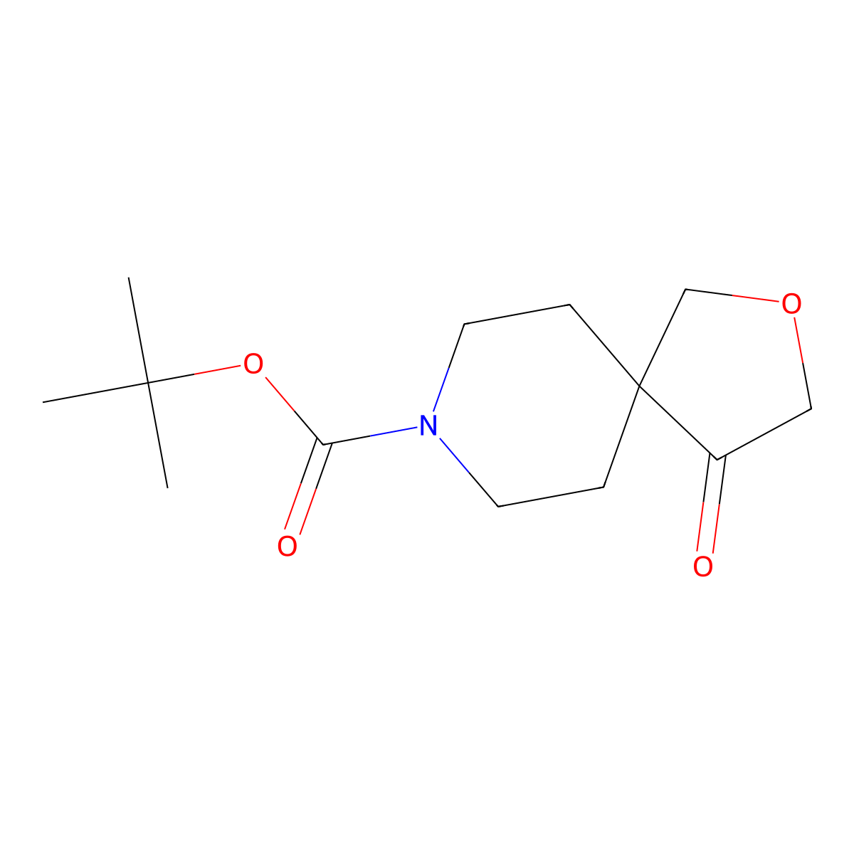 tert-Butyl 4-oxo-2-oxa-8-azaspiro[4.5]decane-8-carboxylate molecular structure, CAS 1801766-68-6
