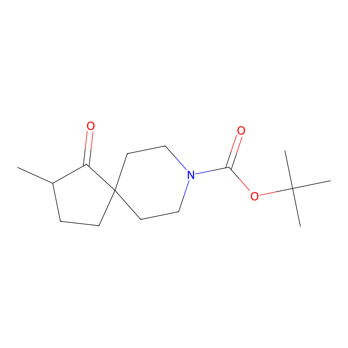tert-Butyl 2-methyl-1-oxo-8-azaspiro[4.5]decane-8-carboxylate molecular structure, CAS 1801766-72-2