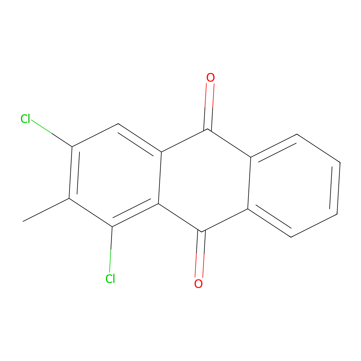 1,3-Dichloro-2-methylanthraquinone molecular structure, CAS 18018-09-2