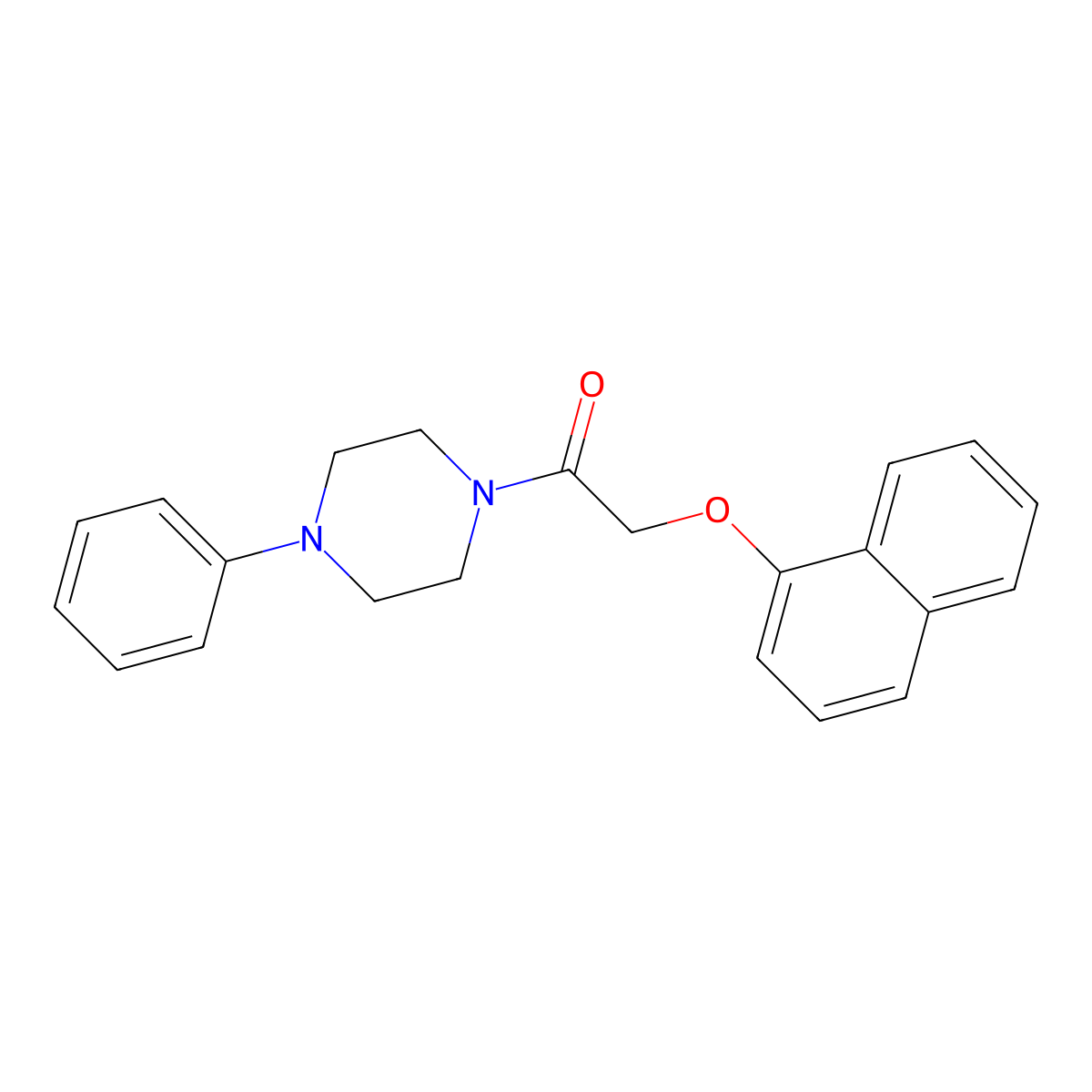 2-Naphthalen-1-yloxy-1-(4-phenylpiperazin-1-yl)ethanone molecular structure, CAS 18018-86-5
