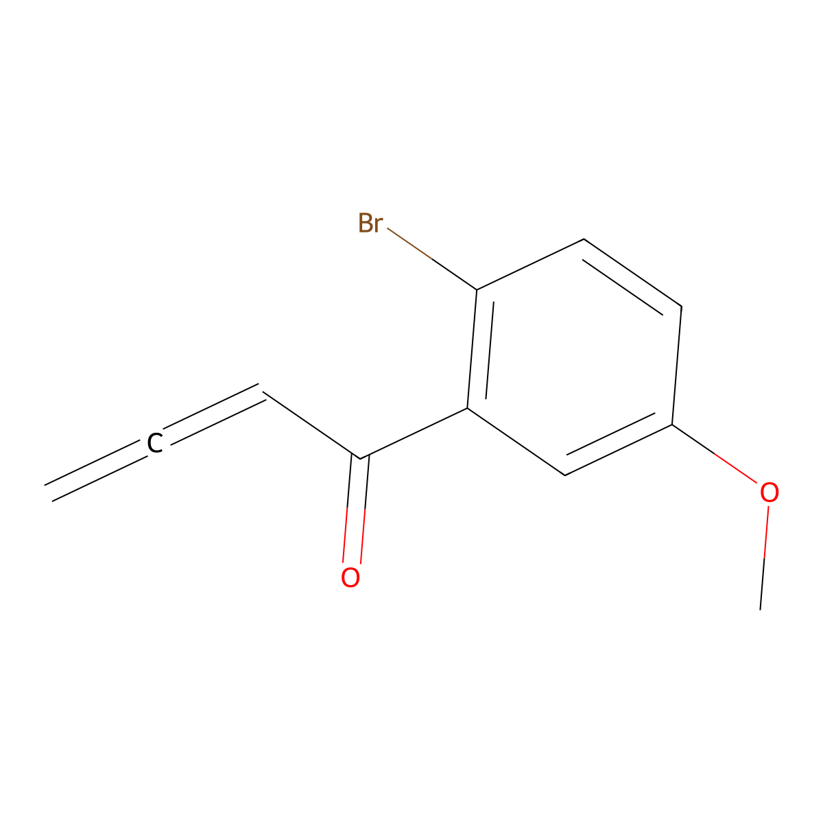 1-(2-Bromo-5-methoxyphenyl)-2,3-butadien-1-one molecular structure, CAS 1801853-67-7
