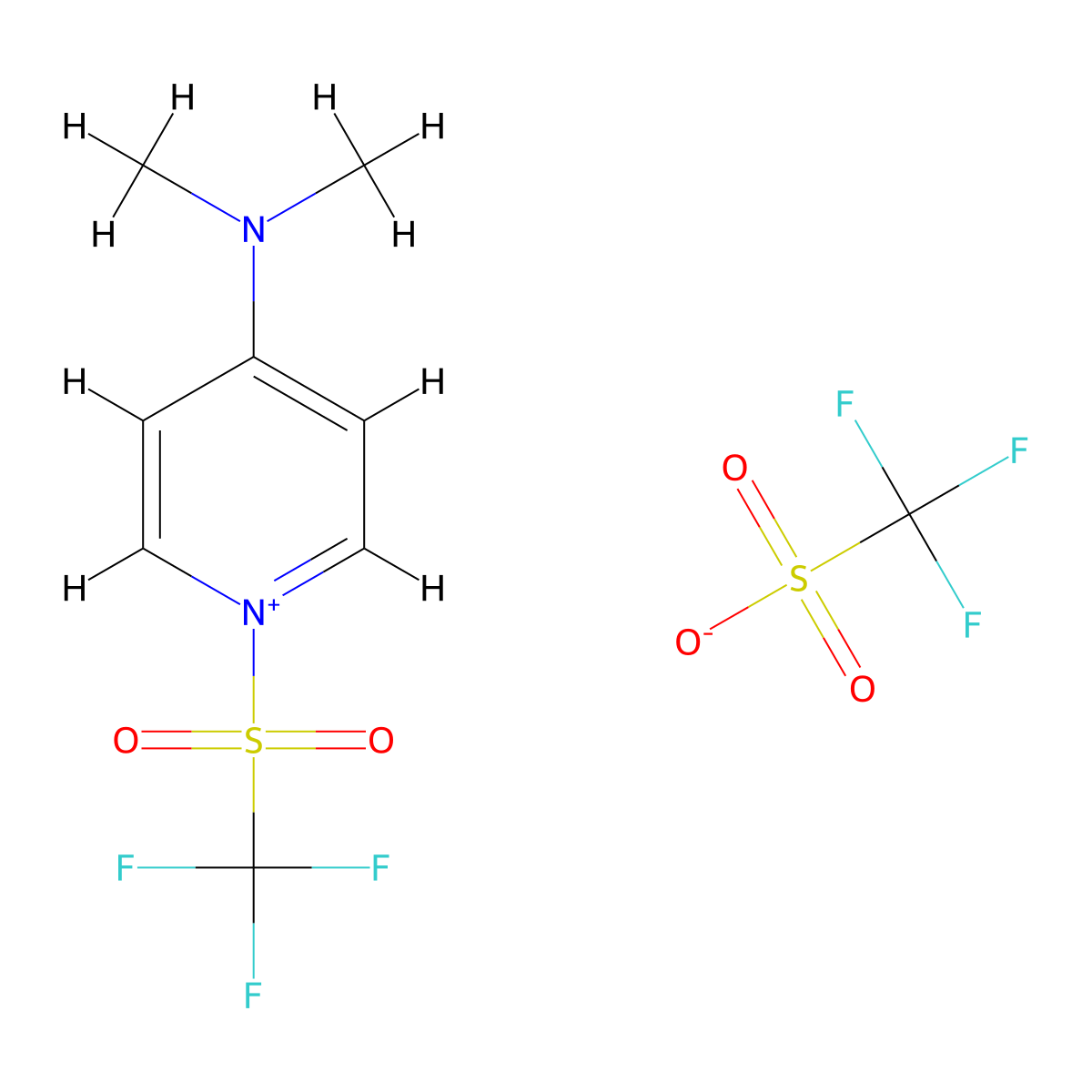 4-(Dimethylamino)-1-[(trifluoromethyl)sulfonyl]-pyridinium 1,1,1-trifluoromethanesulfonate molecular structure, CAS 1801855-06-0