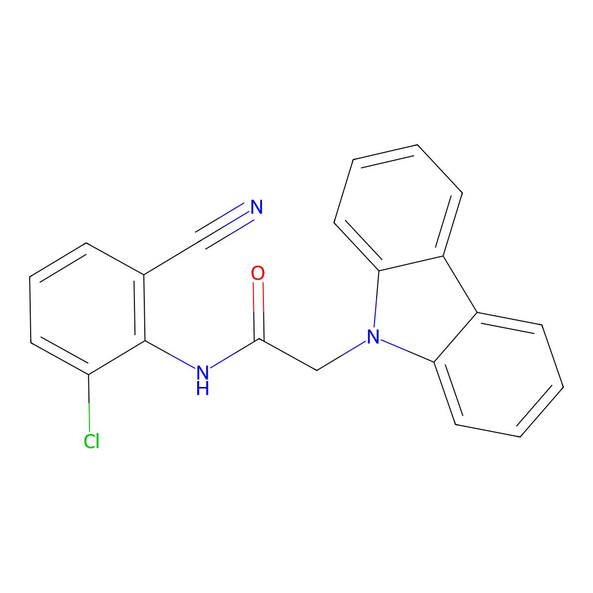 2-(9H-carbazol-9-yl)-N-(2-chloro-6-cyanophenyl)acetamide molecular structure, CAS 1801856-93-8
