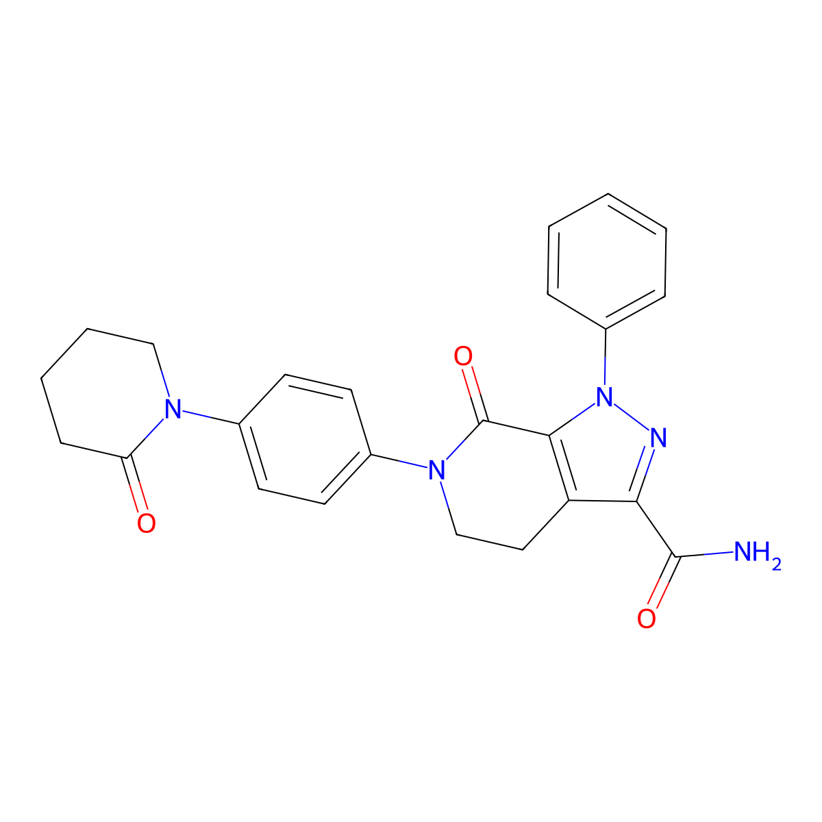Desmethoxy Apixaban molecular structure, CAS 1801881-17-3