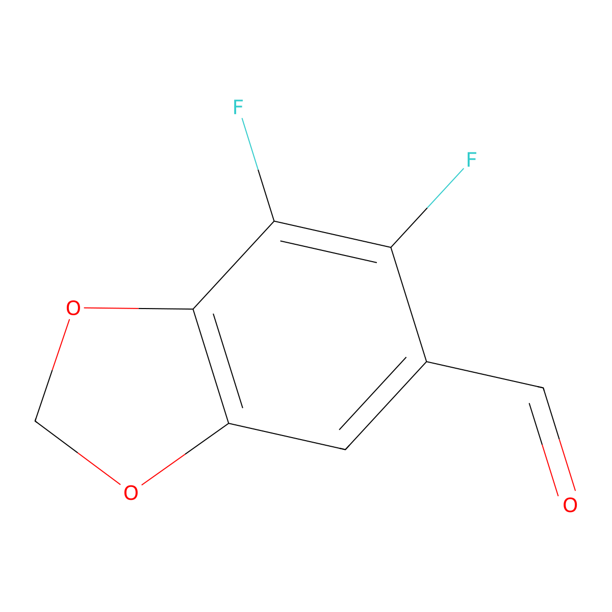 2,3-Difluoromethylenedioxybenzaldehyde molecular structure, CAS 1801895-97-5