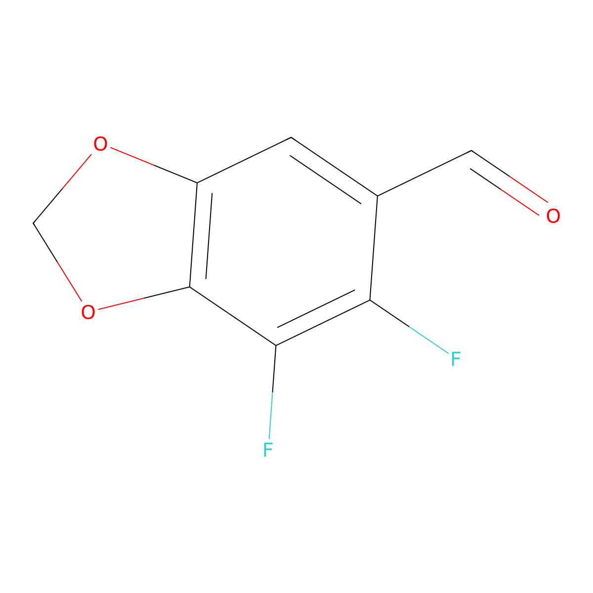 2,3-Difluoromethylenedioxybenzaldehyde molecular structure, CAS 1801895-97-5