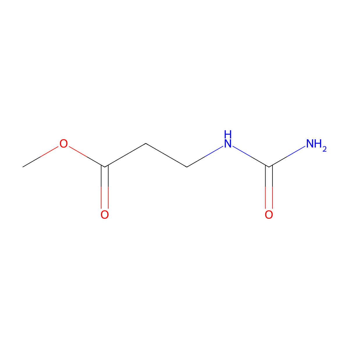 beta-Alanine, N-carbamoyl-, methyl ester molecular structure, CAS 18019-23-3
